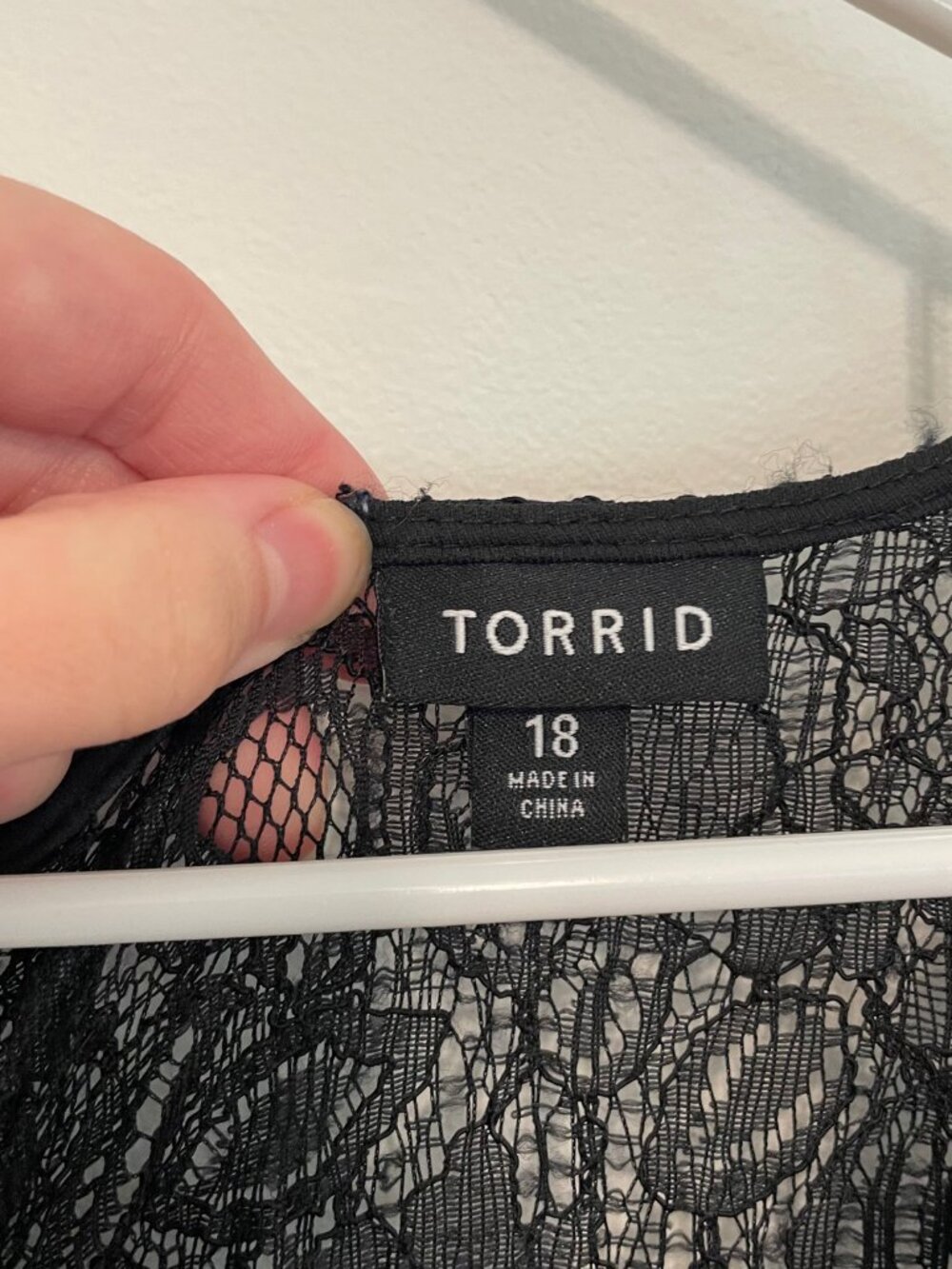 TORRID Plus Size Illusion Yoke Lace Dress Black Short Sleeve Party Whimsigoth 18 - Picture 4 of 16